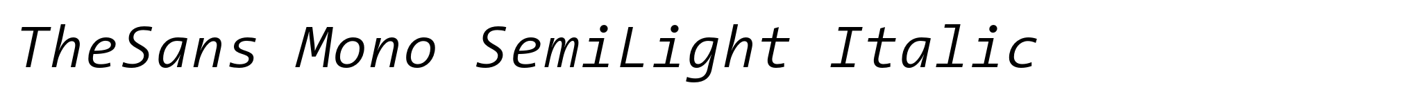 TheSans Mono SemiLight Italic image